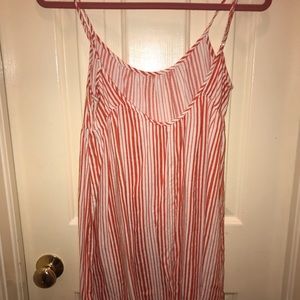 Orange striped dress